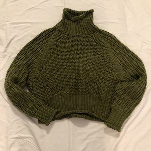 Cropped Chunky Knit Sweater